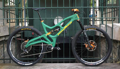 Carbon Fibre Bike Version One Painted Green